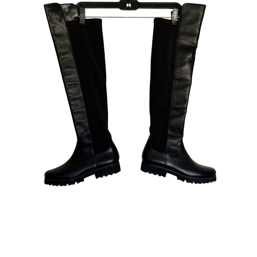 DONALD J PLINER Ronda Tall Leather Boots - Black - Size 7